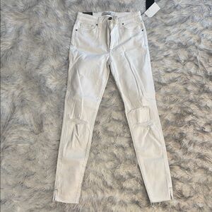 Joe's Jeans White Distressed Skinny Jeans